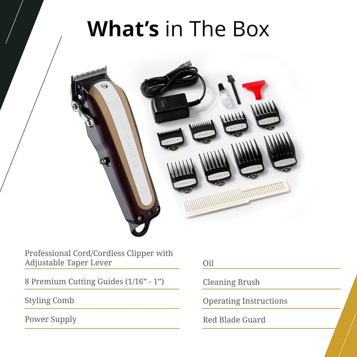 WAHL Cordless Legend Clipper #8594 バリカン Wahl Cordless Legend Clipper #8594 - Barber Depot - Barber