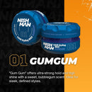 Nishman 01 Aqua Strong Hold Medium Shine Styling Wax - Gum Gum (150ml/5oz)