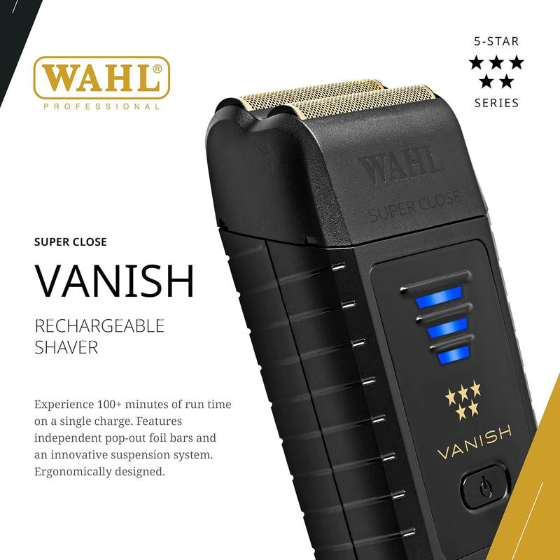 Wahl Professional 5 Star Vanish Cordless Double Foil Shaver (8173-700)