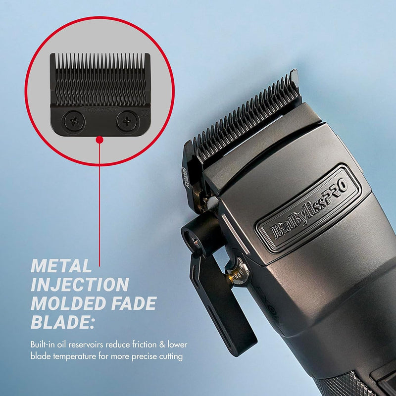 BaBylissPRO FXONE BLACKFX All-Metal Interchangeable-Battery Cordless Clipper (FX899MB)