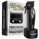 Cocco Hyper Veloce Pro Cordless Clipper w/ Digital Gap Ambassador Graphene Taper Blade + Charging Stand - Limited Edition Carbon Fiber