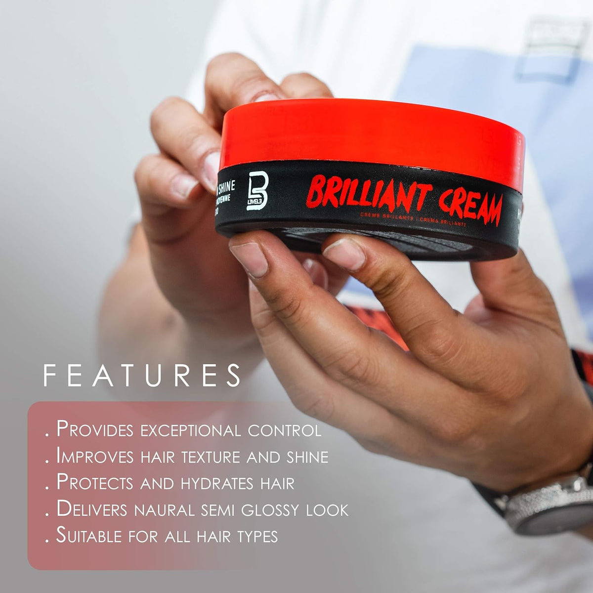 L3VEL3 Brilliant Volumizing Hair Cream w/ Soft-Medium Hold (150ml/5.1o