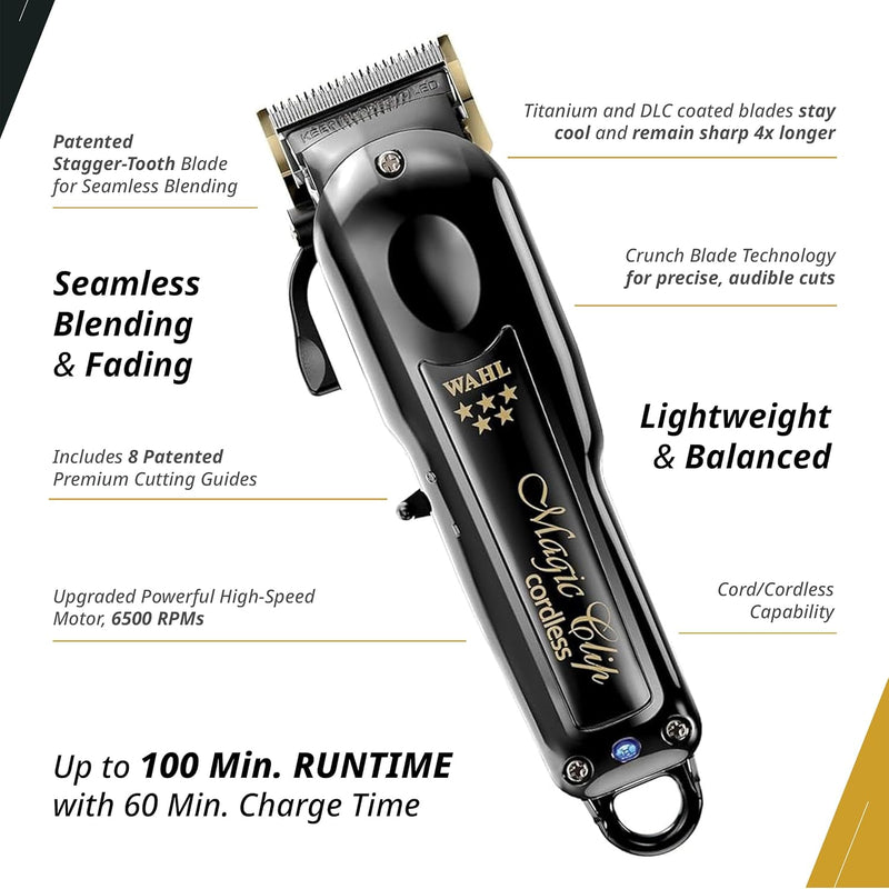 Wahl Professional 5 Star Magic Clip Cordless Clipper - Black (3026432)