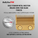 BaBylissPRO Gold Titanium Metal-Injection Molded Precision Fade Blade (FX8022G)