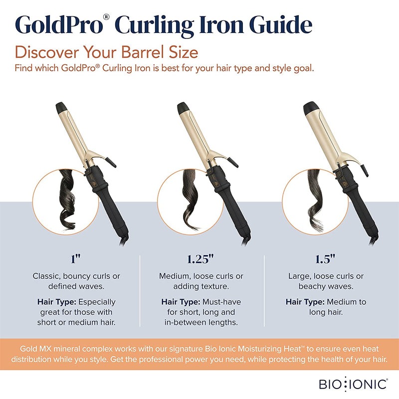 Bio Ionic GoldPro Curling Iron 1.25" [OPEN BOX]