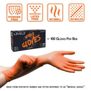 L3VEL3 Professional Nitrile Gloves 100pk - Orange