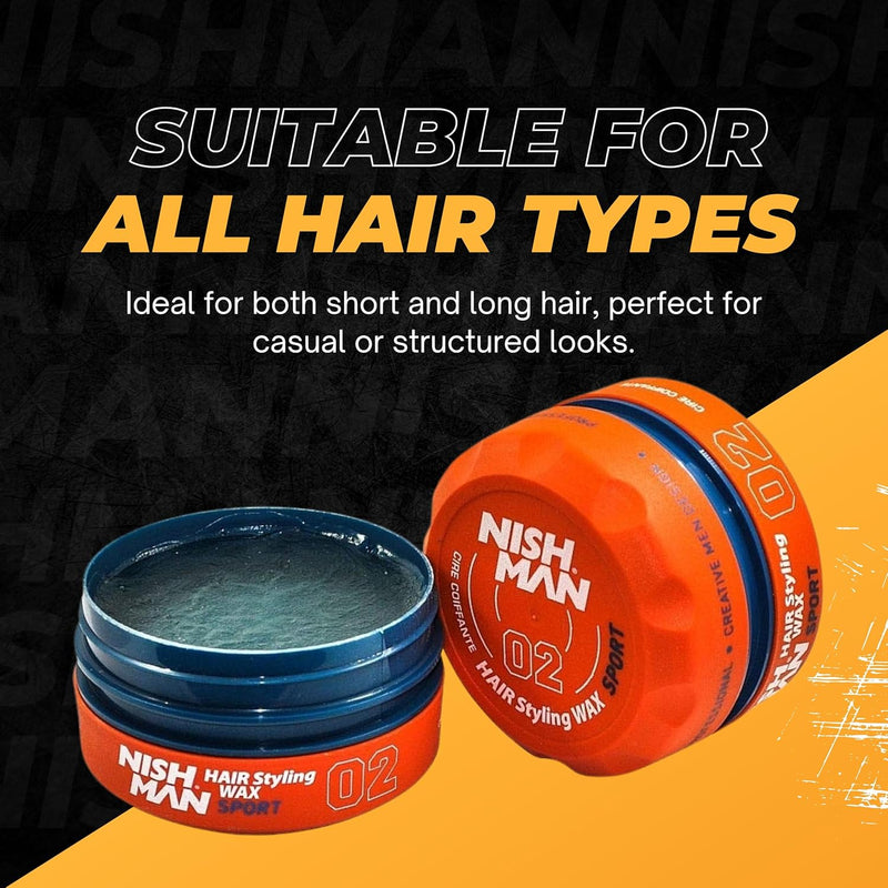 Nishman 02 Sport Flexible Hold Styling Wax - Tropic Fruit (150ml/5oz)