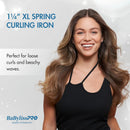 BaBylissPRO Limited Edition Black & Blue Nano Titanium Extended Barrel Curling Iron - 1.25" (BNTWMB125XLUC)