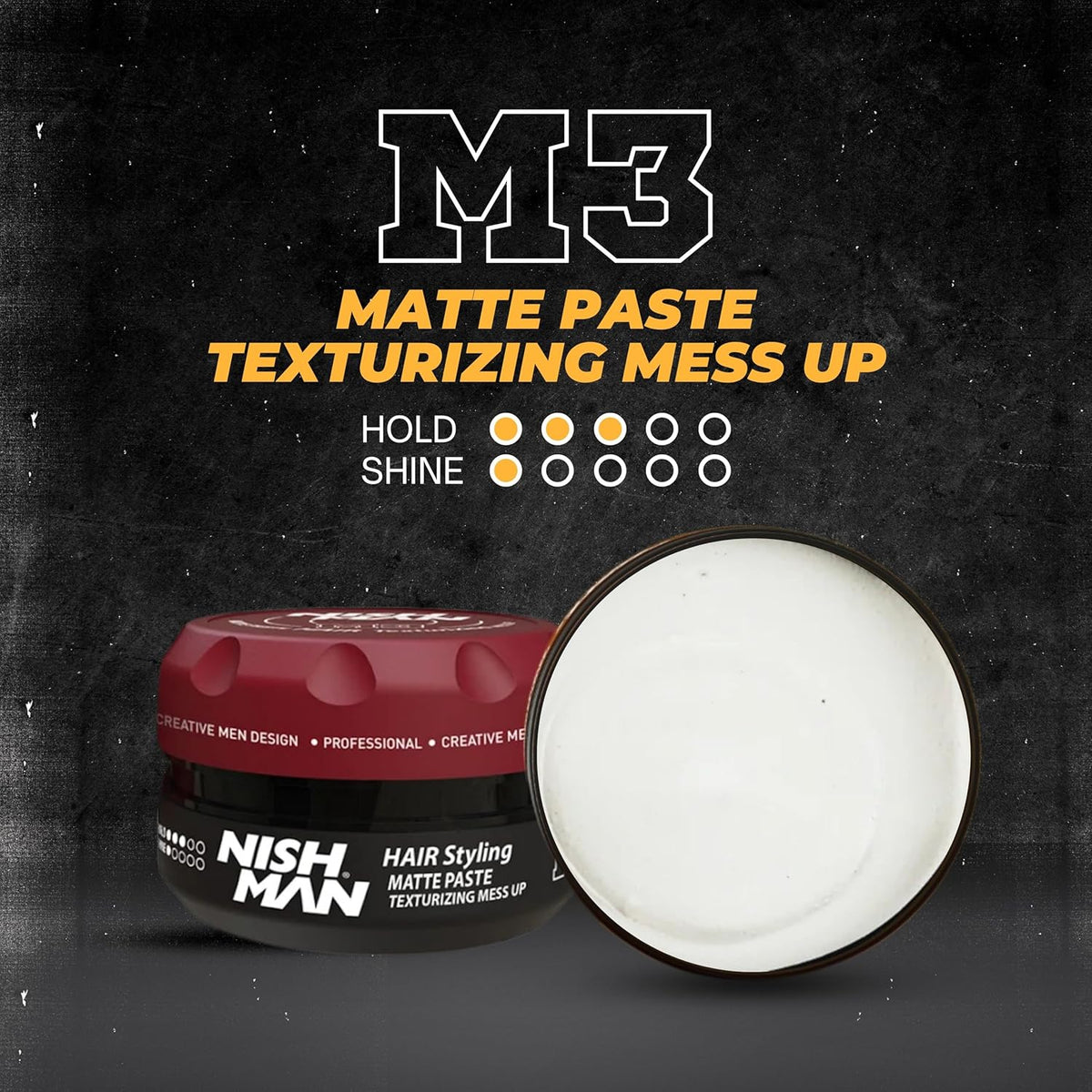 Nishman M3 Matte Texturizing Medium Hold Mess up Hair Paste (100g)