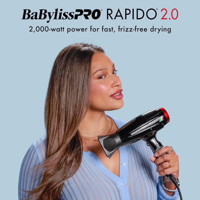 BaBylissPRO High Speed Rapido 2.0 Professional Hair Dryer (BRAP2)