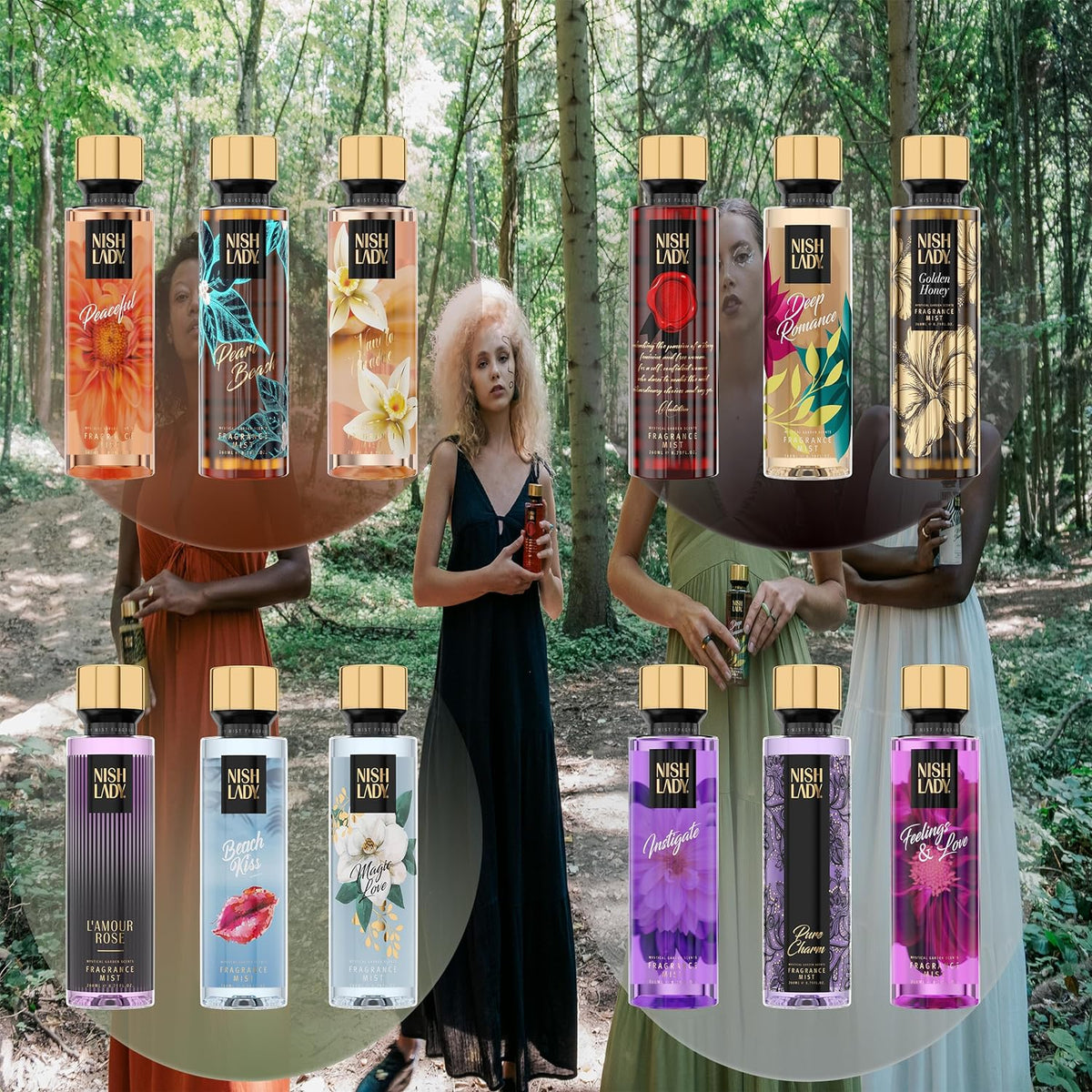 NishLady Body Mist Fragrance (250ml/8.80oz)