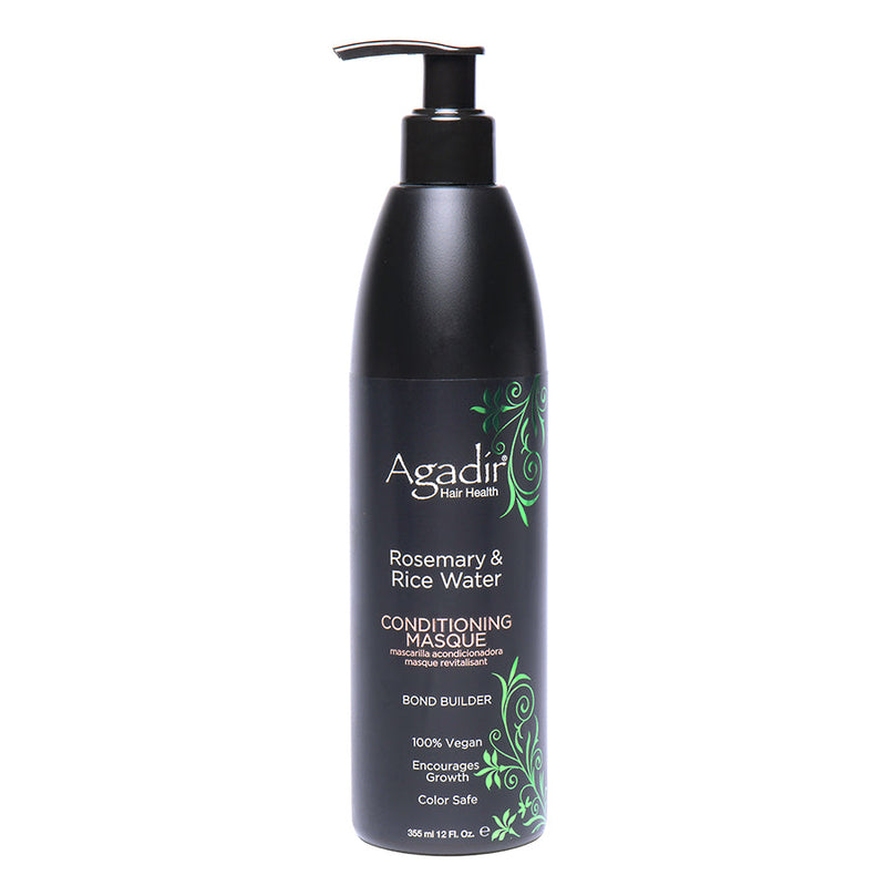 Agadir 100% Organic & Vegan Rosemary & Rice Water Conditioning Hair Mask (355ml/12oz)