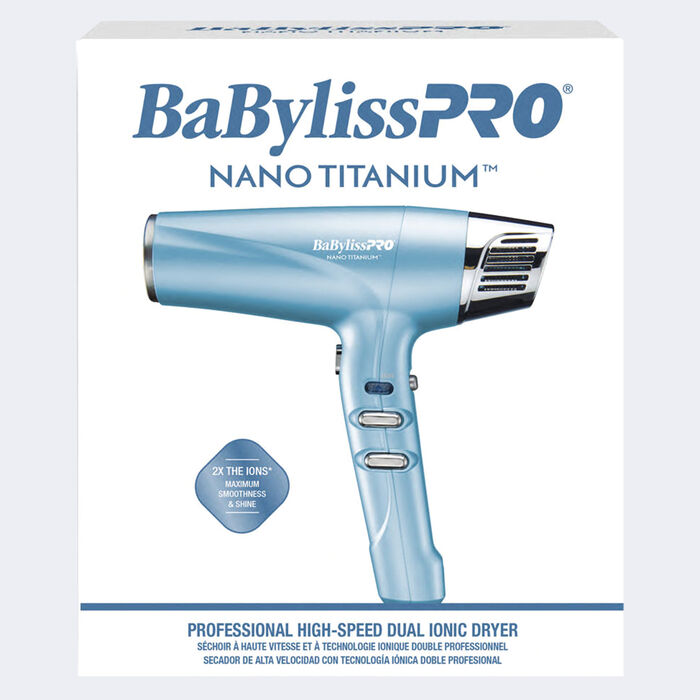 BaByliss PRO Nano Titanium High-Speed Dual Ionic Hair Dryer (BNT9100)