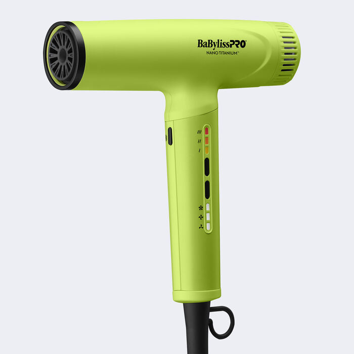 BaBylissPRO Nano Titanium Light Ionic High Speed Hair Dryer - Neon Yellow (BNTC9200NY)