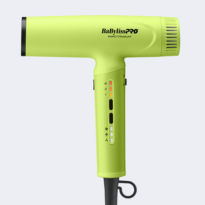 BaBylissPRO Nano Titanium Light Ionic High Speed Hair Dryer - Neon Yellow (BNTC9200NY)