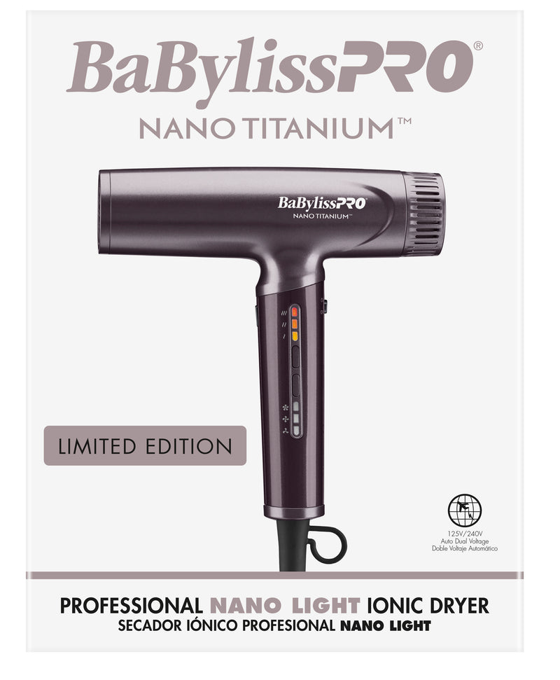 BaBylissPRO Nano Light Ionic Hair Dryer - Purple (BNTC9200P)