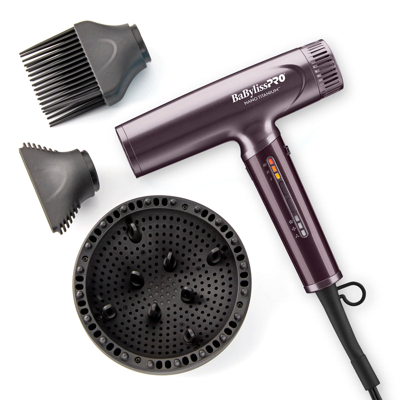 BaBylissPRO Nano Light Ionic Hair Dryer - Purple (BNTC9200P)