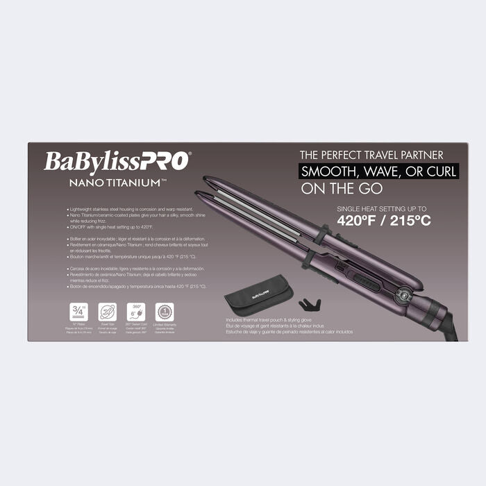 BaBylissPRO Limited Edition Nano Titanium Nightfall Prima 2000 Flat Iron - 3/4" (BNTP2000UC)