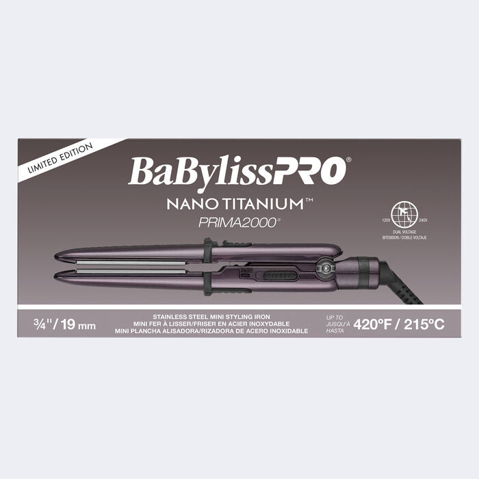 BaBylissPRO Limited Edition Nano Titanium Nightfall Prima 2000 Flat Iron - 3/4" (BNTP2000UC)