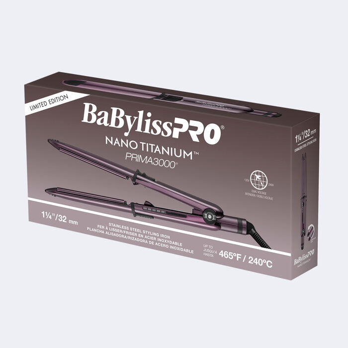 BaBylissPRO Limited Edition Nano Titanium Nightfall Prima 3000 Flat Iron - 1.25" (BNTP3000TUC)