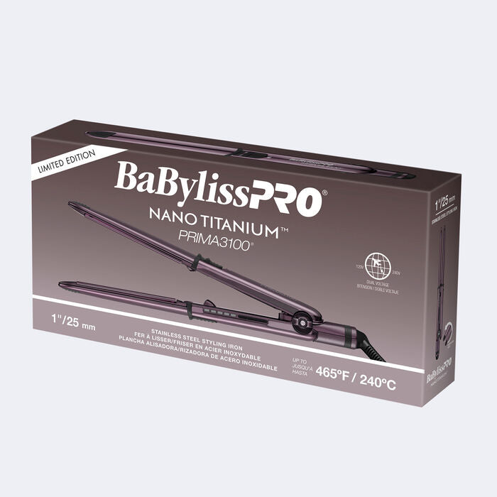 BaBylissPRO Limited Edition Nano Titanium Nightfall Prima 3100 Flat Iron - 1" (BNTP3100TUC)