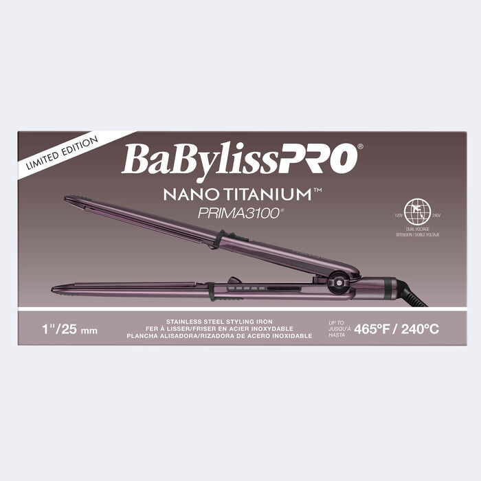 BaBylissPRO Limited Edition Nano Titanium Nightfall Prima 3100 Flat Iron - 1" (BNTP3100TUC)