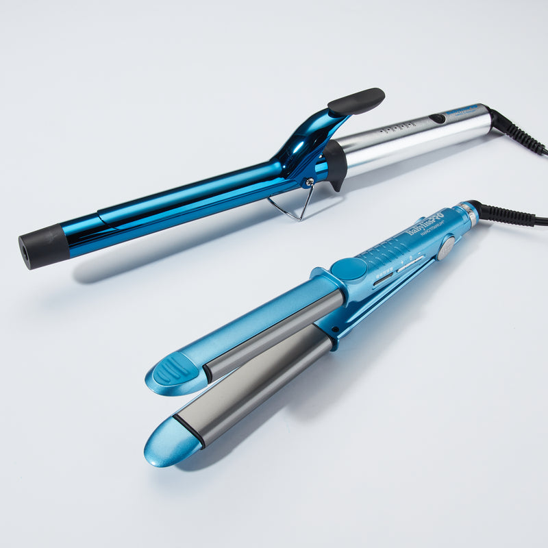 BaBylissPRO Limited Edition 1" Curved Styling Iron & 1" Extended- Barrel Curling Iron Styling Set (BNTPP76)