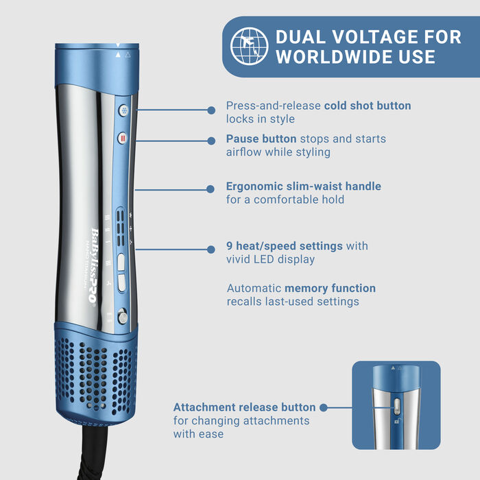 BaBylissPRO Nano Titanium StyleSwitch Ionic Mulit-Styler & Dryer (BNTSS-5PK)