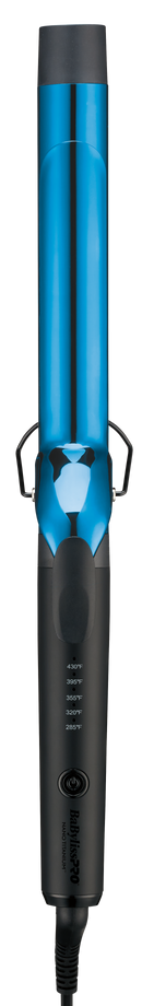 BaBylissPRO Limited Edition Black & Blue Nano Titanium Extended Barrel Curling Iron - 1.25" (BNTWMB125XLUC)