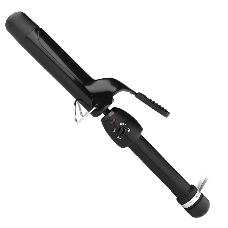 StyleCraft Black Gold Professional Curling Iron w/ Ceramic Barrel