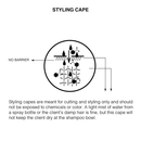 Betty Dain Black Whisper Touch-and-Close Styling Cape