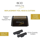 StyleCraft Absolute Zero Gold Titanium Replacement Foils + Crunchy Cutters (SC551G)
