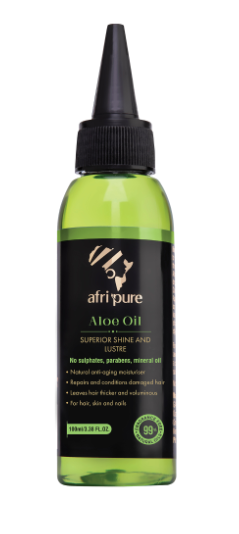 Afri Pure Aloe Oil for Hair, Skin & Nails (100ml/3.4oz)