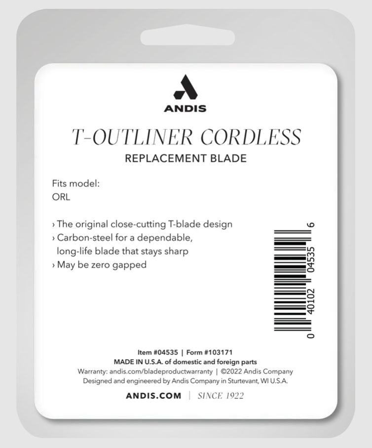 Andis Cordless T-Outliner Carbon-Steel Li T-Blade (04535)
