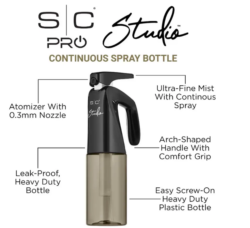 StyleCraft Studio 6.8 oz Continuous Spray Bottle (SC334B)