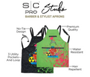 StyleCraft Water-Repellent Barber/Salon Apron w/ Adjustable Straps - Radioactive