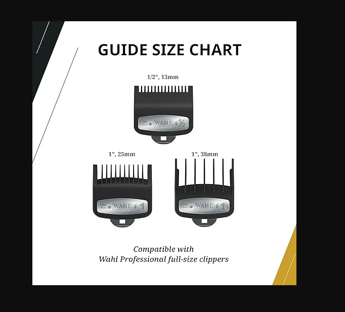 Wahl Premium Cutting Guides - Size 1.5mm, 3mm & 4.5mm (3pk)