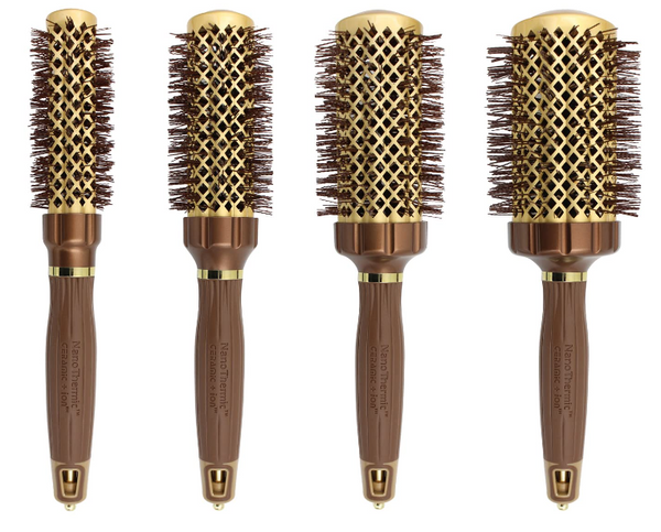 Olivia Garden Nano Thermic Power Grip Barrel Brush Collection (NT-G)