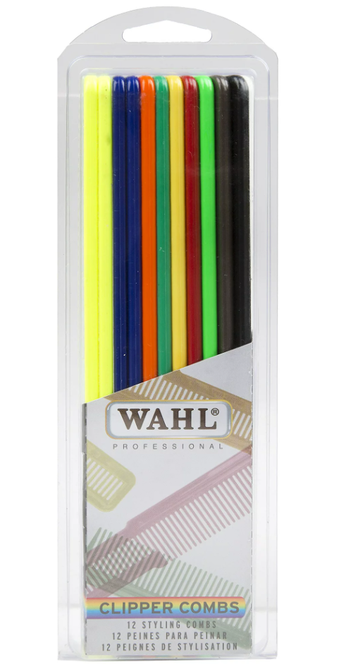 Wahl Professional Assorted Colors Styling Clipper Combs - 12pk