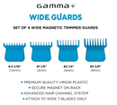 Gamma+ Wide Magnetic Trimmer Blade Guards - Blue (GPWMTG)