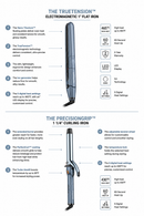 BaBylissPRO TrueTension Electromagnetic 1" Flat Iron + PrecisionGrip 1.25" Curling Iron Value Set (BNTPP99) [PRE-ORDER]