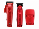 BaBylissPRO Limited Edition Metallic Red Lo-PROFX Compact Clipper, Trimmer & Foil Shaver Set [PRE-ORDER]