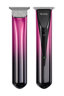 WAHL cordless trimmer duo, pink and silver with black blade guards