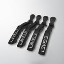 L3VEL3 Croc Hair Clips 4pk - Black
