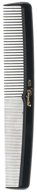 Krest Cleopatra 7" Ruler Back Round Finger Wave Comb (No. 415) - Black