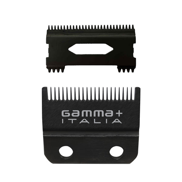 Gamma+ Double Black Diamond Carbon DLC Fixed Replacement Fade Blade w/ Shallow Tooth Cutter (GP534B)
