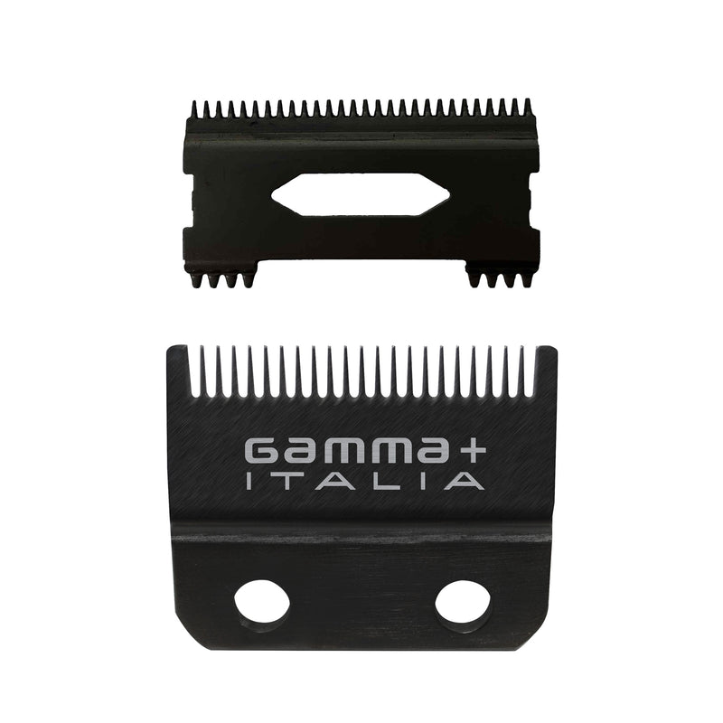 Gamma+ Double Black Diamond Carbon DLC Fixed Replacement Fade Blade w/ Shallow Tooth Cutter (GP534B)