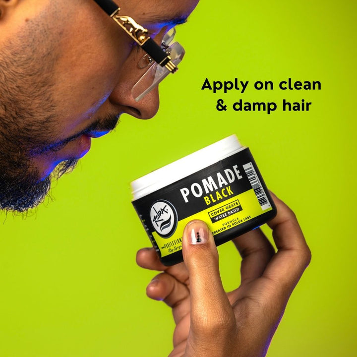 Rolda Water Based Medium Hold Medium Shine Black Pomade (150g/5.29oz)