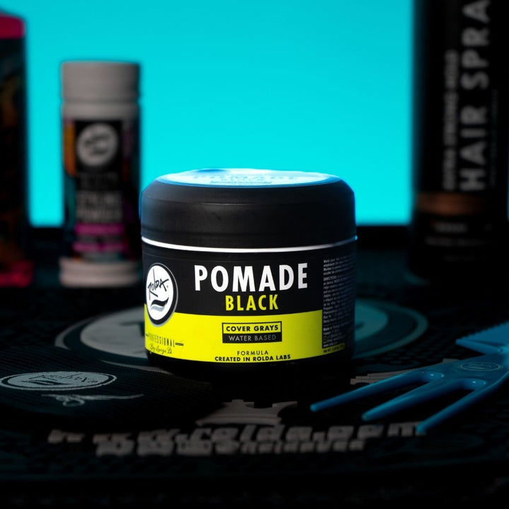 Rolda Water Based Medium Hold Medium Shine Black Pomade (150g/5.29oz)
