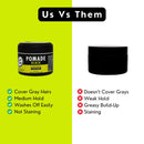 Rolda Water Based Medium Hold Medium Shine Black Pomade (150g/5.29oz)